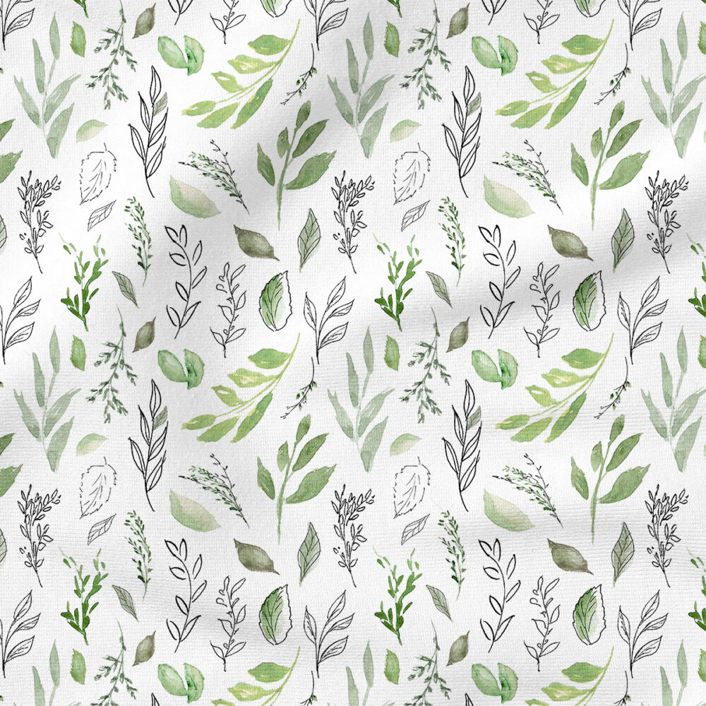 Greenery Leaves | Botanical, Standard Designs Fabric Design | Hip Kid Designs